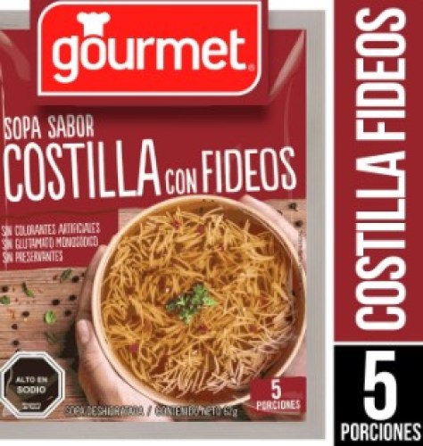sopa sabor costilla con fideos 